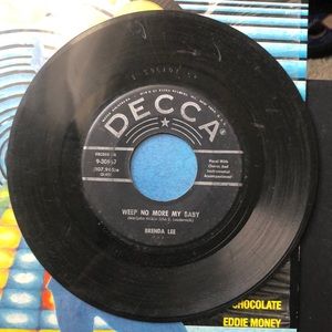 Brenda Lee Weep No More My Baby/Sweet Nothin's Vinyl 45 Record '59